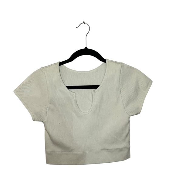 Gilly Hicks Cream Ribbed Top - Picture 1 of 3